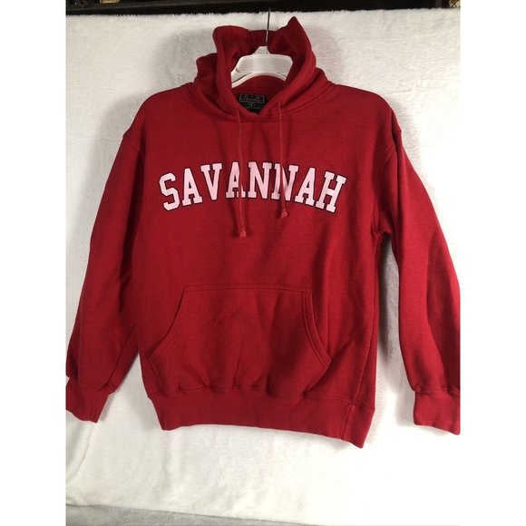 Savanna Red Heavy Weight Sweater Sweatshirt Hoodie Men’s Size Small - Picture 3 of 13